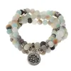 Strand Religious108 Beads Halsband Buddhistiska färgarmbandsmycken för familjer