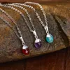 Chains Minimalist Women's Necklace Tiny Natural Amethyst Crystal Amazonite Beads Pendant Choker Bohemia Jewelry Gifts Dropship