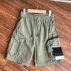Summer Men's Pants Mens Shorts Stones Island Designers Cargo Badge Patches Sweatpants Sports Trouser 2023SS Big Pocket Overalls Trousers Man Tidal Flow Design566es