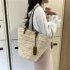 Nxy Bohemia Women Weave Straw Tote Bag Summer Travel Beach Borse Handmade Lady Handbag Rattan Shoulder Side 230424