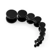 Brincos redondos pretos punk preto para homens meninos minimalismo Moda de aço inoxidável Brincos de joias de aço de atacado Tamanho de 4mm14mm Z0517