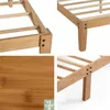 Fast träbäddram/solid robust plattformssäng, träplattor/ingen låda vår/lätt att montera, komplett