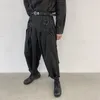 Pantalons pour hommes hommes japon Streetwear Punk gothique pansement décontracté sarouel mâle Vintage Hip Hop pantalon à jambes larges scène vêtements Kimono