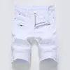 Mäns shorts Sommaren Men denim Shorts Street Clothing Trend Personlighet Slim Short Jeans White Red Black Mane Brand Clothes 230518