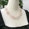 CHOKER LII JI PINK Ожерелье 56 см розовые Quartzs Лимон Джейд Продажа Женщины Ювелирные изделия