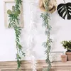 Decorative Flowers 174cm Artificial Green Leaf Garland Vine Willow Leaves Faux Foliage Wreath Wedding Party Home Decoration Fake Plants