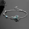 Charm Bracelets Chinese Style Cloud Spray Modeling Enamel Women Romantic Silver Plating Crystal Zircon Accessories Fine Jewelry Gifts