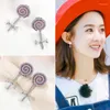 Ohrstecker Lollipop weibliche koreanische Version Zubehör Stern mit dem gleichen Zirkon Micro-Set Geldkettenhalsband