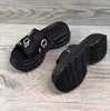 Sandali firmati Pantofole da donna Pantofole da spiaggia alla moda con suola morbida albicocca nera e cioccolato