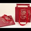 Present Wrap 10 PCS/Lot Valentine's Day Bouquet Bag Rose Garden Tote stor kapacitet Förpackning Storlek 27.5x27.5x27.5cm
