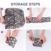 Foldable Flower Cloth Square Pocket Reusable Vegetable Packaging Bag Women Supermarket Portable Shopping Bags Large Tote Handbag LT0015