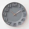 Wall Clocks Simple Silent Clock Grey Nordic Creative Living Room Office Bedroom Modern Reloj De Pared Home Decor DL60WC