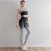 Pantalon deux pièces pour femme Vêtements de yoga d'été Beauté sans couture Soutien-gorge de sport au dos Pantalon à séchage rapide Taille haute Gilet de course Corset Intérieur