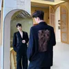 Men's Suits Men's Men Hollow Lace Patchwork Casual Suit Jacket Stage Fashion Show Male Women Loose Blazer Coat Autumn 2023 Outwear