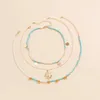 Chains Retro Ethnic Rice Bead Pearl Flower Pendant Necklace For Women Boho Celestial Sun Set Fine Jewelry Party Holiday