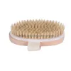 Brosses De Bain Éponges Épurateurs Doux Brosse À Poils Naturels Peau Sèche Corps En Bois Douche Spa Pour Masr Drop Delivery Maison Jardin Bain Dhnps