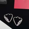 NY HOOP Color Diamond Hoop Huggie örhängen aretes Orecchini Fashion Personality Heart Earrings Women's Wedding Party Designer smycken