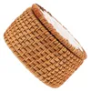 Dinnerware Sets Round Storage Box Tea Woven Baskets Rattan Holder Decorative Candy Fruits Bread Organizer