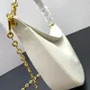 Bolsos de diseñador de alta calidad Clásico para mujer de cuero de vaca Hobo Monederos de gran tamaño 34 cm Bolso Embrague de cuero real Bolso cruzado de hombro blanco