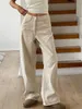 Jeans homme HOUZHOU celana panjang Denim kasual wanita jins longgar pinggang tinggi klasik gaya jalanan musim gugur untuk 230517