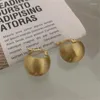 Brincos de argola S925 Piercing de agulha de prata Bedramento de bola redonda para mulheres Jóias de casamento de festa de festa EH1230