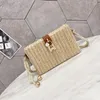 Evening Bags Summer Women Tassel Shoulder Bag Hand Made Exquisiteness Straw Mini Woven Flap Sweet Pastoral Style Rattan