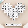 Baby Teethers Toys Kovict 10st 12mm English Silicone Letters Alphabet Pärlor BPA gratis material för DIY -tänder Necklace Teether 230518