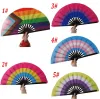 Arc-en-ciel pliant ventilateurs LGBT coloré ventilateur à main pour femmes hommes fierté fête décoration musique Festival événements danse Rave fournitures