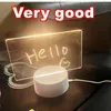 Luci notturne Note Board Creative Led Light USB Message Holiday con penna regalo per bambini Girlfriend Lamp