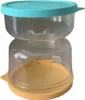 Storage Bottles Pickle Flip Jar Juice Separator Food Container Transparent Olive Hourglass For Okra Mushrooms Jalapenos B