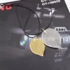 Hangende kettingen Koreaanse stijl onregelmatige metalen natuurlijke goud zilveren kleurblad ketting voor handgemaakte vrouwen trui ketting cadeau bijoux