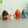 Nieuwe schattige cartoon puppy Keychain Pet Dog Family Doll Keyring Pendant For Women Girls Bag Ornament Creative Diy Friendship Gifts