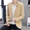 Мужские костюмы мужчины Blazer Fashion Print