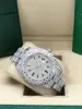 Relógio completo de diamante e mostrador 218238 Sapphire Big Diamond Buzel 43mm Aço inoxidável masculino 2813 Relógios automáticos Relógios de pulso com caixa original