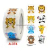 Gift Wrap 50500Pcs Cartoon Animal Children Sticker Label Thank You Cute Toy Game Diy Sealing Decoration Supplies Drop Delivery Home Dhdrh