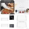 Presentförpackning 2st Portable dessertförpackningslådor återanvändbar förvaring mat containersgift drop leverans hem trädgård festliga partier e dhv3g