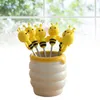 Dinnerware Sets 7 Pcs Serving Forks Fruit Kids Mini Tasting Cartoon Pick Appetizer Decor Stainless Steel Dessert Bistro