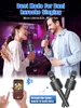 Mikrofony Karaoke Mikrofon Bluetooth bezprzewodowy mikrofon przenośna maszyna do śpiewu z duet singrecordPlayreverb Prezent dla domu KTV 230518