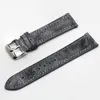 Assista bandas de alta qualidade relógio retrô band strap 18mm 20mm 22mm 24mm de couro de couro de couro cinza preto marrom azul para homens assistindo acessórios 230518