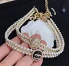 Collier ras du cou avec pendentif en perles, bijoux de styliste, longue chaîne, chaîne classique, conçu pour les femmes, colliers en or de haute qualité, vente en gros, 2023