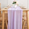 Table Runner 10PCSSet 30*300cm Chiffon Table Runner Wedding Sheer Gauze Dining Table Decoration Boho Wedding Engagement Party Tablecloth 230517