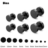 Stud Groothandel Mode Zwart staal Roestvrijstalen oorbellen Women Heren Barbell Dumbbell Punk Gothic Stud Earring For Men Z0517