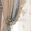 Curtain Romantic French Luxury Simple Curtains For Living Room Bedroom Lace Velvet Patchwork High-shading Villa Custom Cortinas