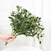 Branche d'arbre de feuille d'olivier artificielle de fleurs décoratives avec la plante verte de fruit fausse fleur en plastique pour l'arrangement de décoration de vase de maison de mariage