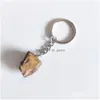 Portachiavi Cordini Minerale naturale Portachiavi Gemma Quarzo Fluorite Citrino Ametista Irregar Pietra Pendenti Charms Portachiavi Drop De Dhgarden Dhics