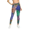 Women's Leggings Gym Yoga Legging Leopard Colors Mix All Over Printed Sexy Casual Streetwear Seamless Fitness Elastic Women Girl Clothing