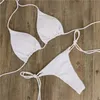 Badkläder sexig brasiliansk baddräkt kvinnor sexig bikini set push-up bra thong g-sträng två stycken badkläder strandkläder baddräkt femme 230518