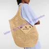 Szydełkowa torba na ramię Milano LogoS torby plażowe Płaska rafia z uchwytem do przenoszenia torby markowe torby letnia trójkątna torebka zakupy torebka damska na ramię pakiety wieczorowe