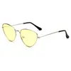 Lunettes de soleil HARKO 2023 Métal Tendance Homme Et Femme Rétro Femme Jaune Rouge Lentille