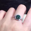 Cluster Rings Advanced Original Men's Ring Moissanite Sparkling 2 Green Diamond High Carbon Luxury Jewelry Wedding Present